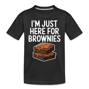 Brownies Dire Pâtisserie Drôle Brownie Cadeau - T-shirt bio Premium Enfant - noir - Devant