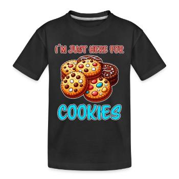 Cookies Disant Biscuits au Chocolat Cadeau de Cookie Drôle - T-shirt bio Premium Enfant - noir - Devant