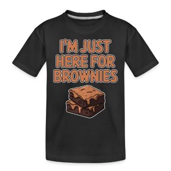 Brownies Dire Pâtisserie Drôle Brownie Cadeau - T-shirt bio Premium Enfant - noir - Devant
