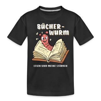 RAT DE BIBLIOTHÈQUE RAT DE BIBLIOTHÈQUE LECTURE RENFORCER - T-shirt bio Premium Enfant - noir - Devant