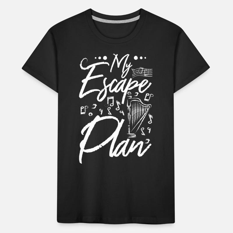 Jouer de la harpe est mon plan d’évasion T-shirt bio Premium Enfant
