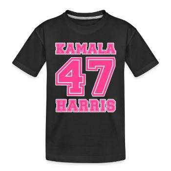 Kamala Harris, 47e présidente des États-Unis - T-shirt bio Premium Enfant - noir - Devant