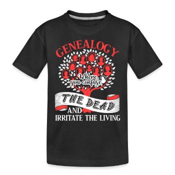 Genealogy Confuse The Dead - Kids' Premium Organic T-Shirt - black - Front