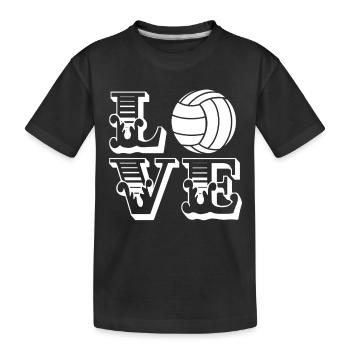 Beach Volleyball Love Beach Volleyball - Kids' Premium Organic T-Shirt - black - Front