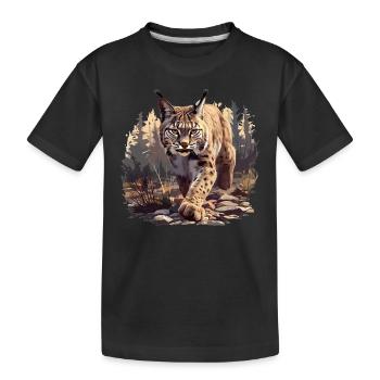 Bobcats Rotluchse Rotluchs Luchs - Kinder Premium Bio T-Shirt - Schwarz - Vorne