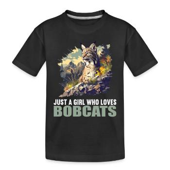 Bobcats Rotluchse Rotluchs Luchs - Kinder Premium Bio T-Shirt - Schwarz - Vorne
