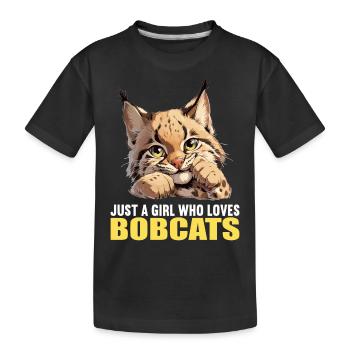 Bobcats Rotluchse Rotluchs Luchs - Kinder Premium Bio T-Shirt - Schwarz - Vorne