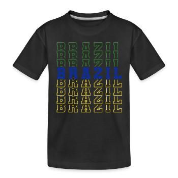 Brazil Brazil shirt Brazilian Rio de Janeirao - Kids' Premium Organic T-Shirt - black - Front
