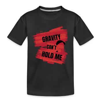Parapente, La gravité ne me retient pas - Parapente S - T-shirt bio Premium Enfant - noir - Devant
