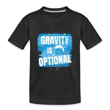 La gravité est facultative - Aviator Saying - T-shirt bio Premium Enfant - noir - Devant