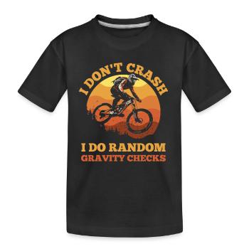 Je ne plante pas – Vérifications aléatoires de la gravité - T-shirt bio Premium Enfant - noir - Devant