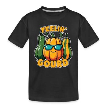 Feel Me Gourd - Tenue drôle d’automne - T-shirt bio Premium Enfant - noir - Devant