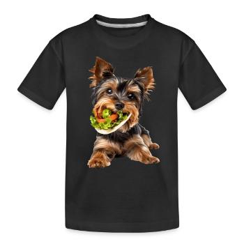Yorkshire Terrier - Kinder Premium Bio T-Shirt - Schwarz - Vorne