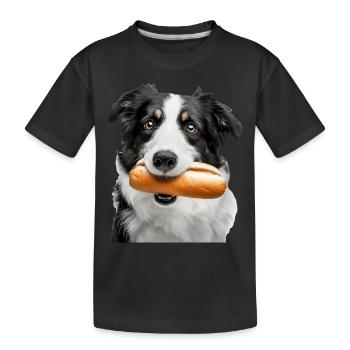 Border Collie - Kids' Premium Organic T-Shirt - black - Front