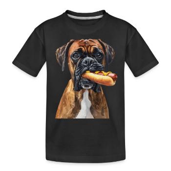 Boxer - Kinder Premium Bio T-Shirt - Schwarz - Vorne