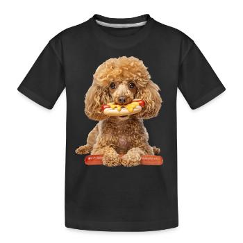 Caniche - T-shirt bio Premium Enfant - noir - Devant
