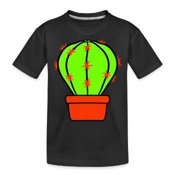 Cactus Plante Épineux Épineux Déserts Cactus - T-shirt bio Premium Enfant - noir - Devant