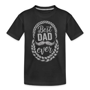 Meilleur papa de tous les temps avec motif de moustache - T-shirt bio Premium Enfant - noir - Devant