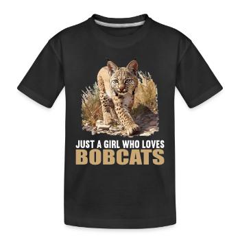 Bobcats Rotluchse Rotluchs Luchs - Kinder Premium Bio T-Shirt - Schwarz - Vorne