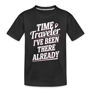 Passionné de science-fiction et de voyage dans le temps - T-shirt bio Premium Enfant - noir - Devant