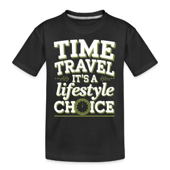 Passionné de science-fiction et de voyage dans le temps - T-shirt bio Premium Enfant - noir - Devant