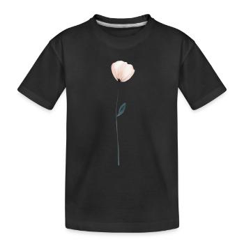 Elegante Aquarellblume Élégante Fleur Aquarelle - T-shirt bio Premium Enfant - noir - Devant