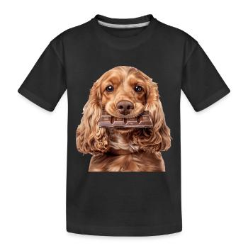Cocker Spaniel - Kinder Premium Bio T-Shirt - Schwarz - Vorne