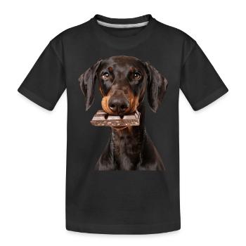 Dobermann - Kinder Premium Bio T-Shirt - Schwarz - Vorne