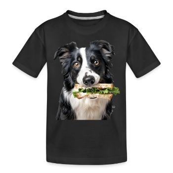 Border Collie - Kids' Premium Organic T-Shirt - black - Front