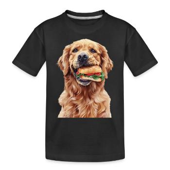 Golden retriever - T-shirt bio Premium Enfant - noir - Devant
