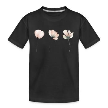 Elegante Blumen Fleurs élégantes - T-shirt bio Premium Enfant - noir - Devant