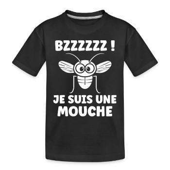 Insect Quote Fly Humor - Kids' Premium Organic T-Shirt - black - Front