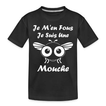 Insect Quote Fly Humor - Kids' Premium Organic T-Shirt - black - Front