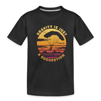 La gravité n’est qu’une suggestion - Paragliding Spruch - T-shirt bio Premium Enfant - noir - Devant