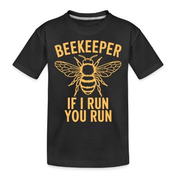 Beekeeper Saying Beekeeping Bee Funny Beekeeper Gift - Kids' Premium Organic T-Shirt - black - Front