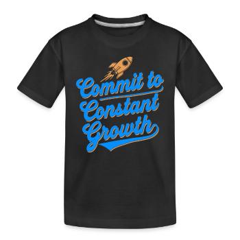 Commit to constant growth for - Kids' Premium Organic T-Shirt - black - Front