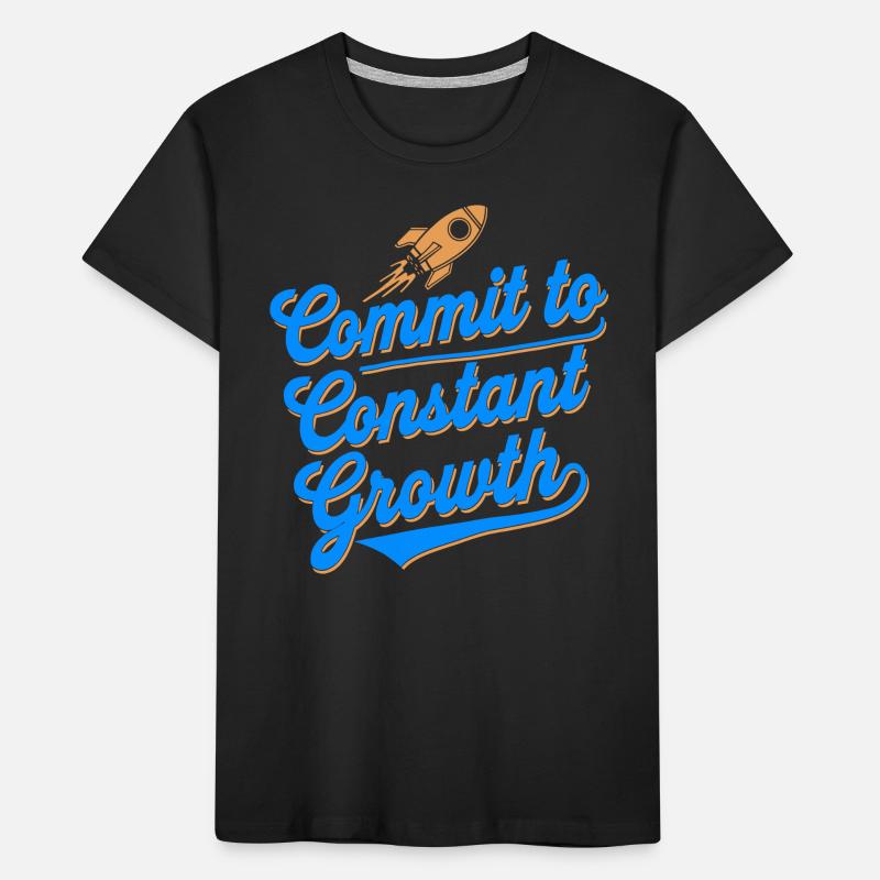 Commit to constant growth for Kids' Premium Organic T-Shirt
