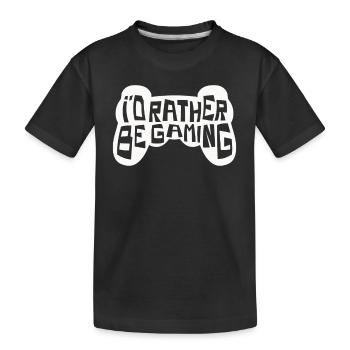 Mieux jouer que tout le reste – Gamer Spruch - T-shirt bio Premium Enfant - noir - Devant