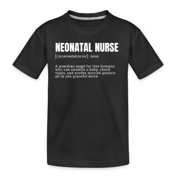 T-shirts Ange Gardien Infirmière Néonatale - T-shirt bio Premium Enfant - noir - Devant