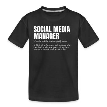 Définition du gestionnaire de médias sociaux T-shirts - T-shirt bio Premium Enfant - noir - Devant