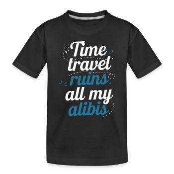 Passionné de science-fiction et de voyage dans le temps - T-shirt bio Premium Enfant - noir - Devant