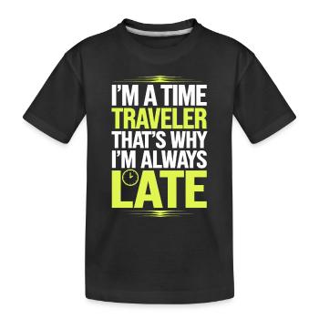Passionné de science-fiction et de voyage dans le temps - T-shirt bio Premium Enfant - noir - Devant
