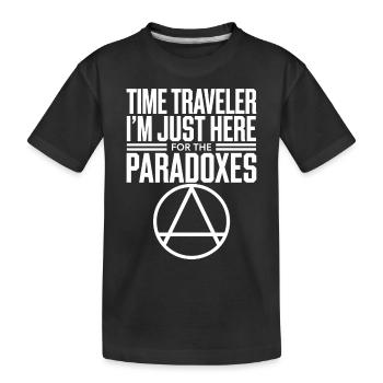 Passionné de science-fiction et de voyage dans le temps - T-shirt bio Premium Enfant - noir - Devant