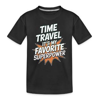 Passionné de science-fiction et de voyage dans le temps - T-shirt bio Premium Enfant - noir - Devant