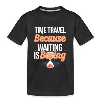 Passionné de science-fiction et de voyage dans le temps - T-shirt bio Premium Enfant - noir - Devant