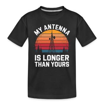 my antenna is longer amateur radio radio - Kids' Premium Organic T-Shirt - black - Front