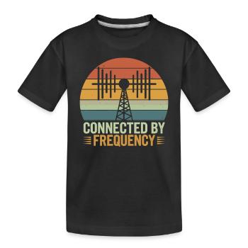Radioamateur connecté par fréquence - T-shirt bio Premium Enfant - noir - Devant