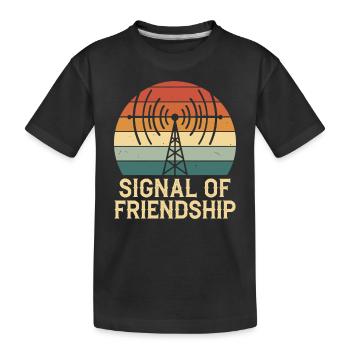 Signal radio amateur de l’amitié - T-shirt bio Premium Enfant - noir - Devant