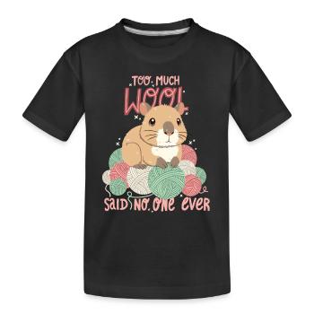 Wolle hat man nie genug - Kinder Premium Bio T-Shirt - Schwarz - Vorne
