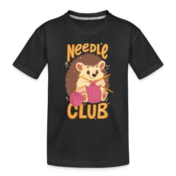 Nadel-Club - Kinder Premium Bio T-Shirt - Schwarz - Vorne
